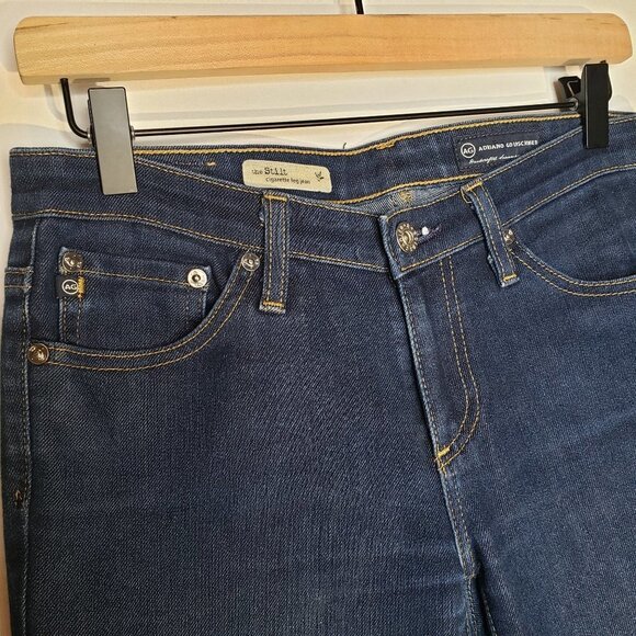 AG Adriano Goldschmied Stilt Cigarette Skinny Jeans 27 Blue Stretch Denim - Picture 4 of 7